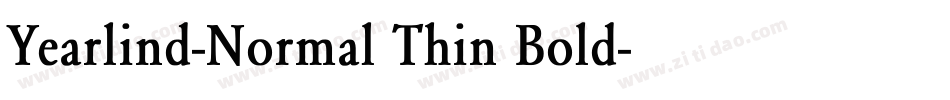 Yearlind-Normal Thin Bold字体转换